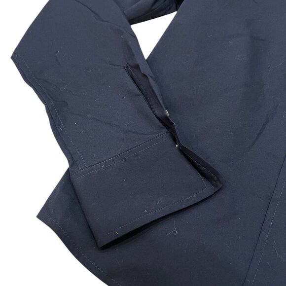 Vince Dark Blue Stretch Poplin Slim-Fit Shirt 00 - Picture 3 of 5